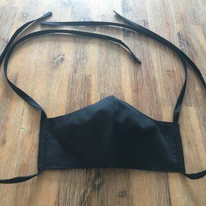Handmade Black 3 layers Cotton Face Mask Pocket